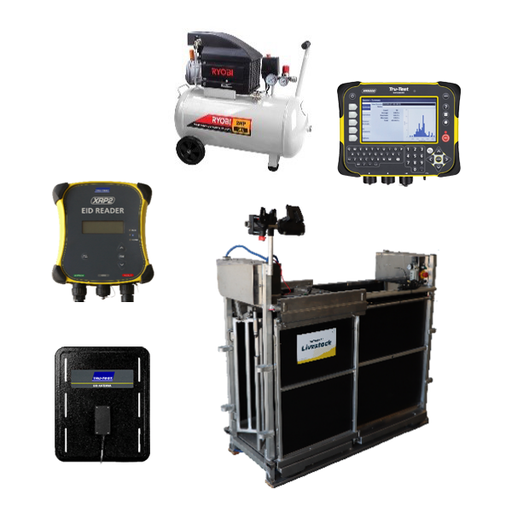 [AD3WXXSC] RFID SHEEP AUTOMATIC DRAFTER WITH 3 WAY SORT + XRP2 Panel Reader + Sheep Antenna, XR5000, Compressor